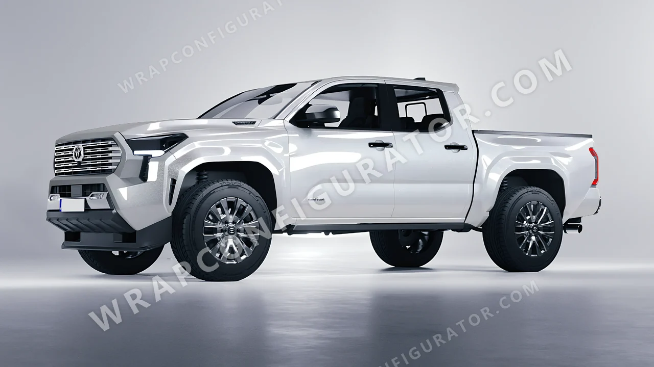 Grey Toyota Tacoma 2024 wrapped in Inozetek Dynamic PPF Dolphin Grey DPPF904