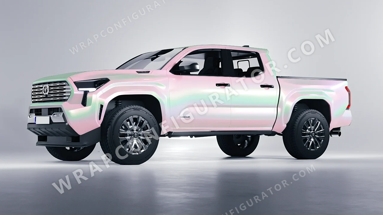 Grey Toyota Tacoma 2024 wrapped in Inozetek Dynamic PPF Redstone Grey DPPF716