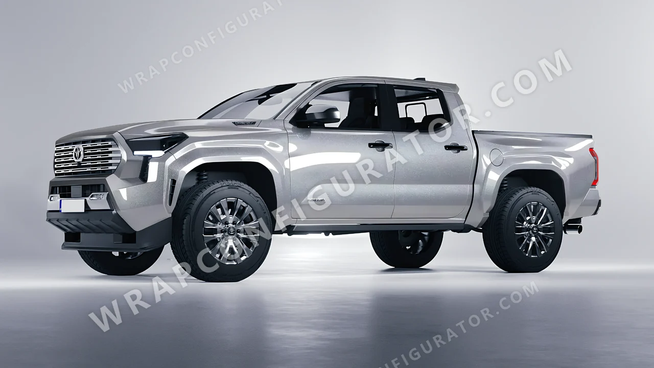 Grey Toyota Tacoma 2024 wrapped in Inozetek Dynamic PPF Silver Bullet DPPF912
