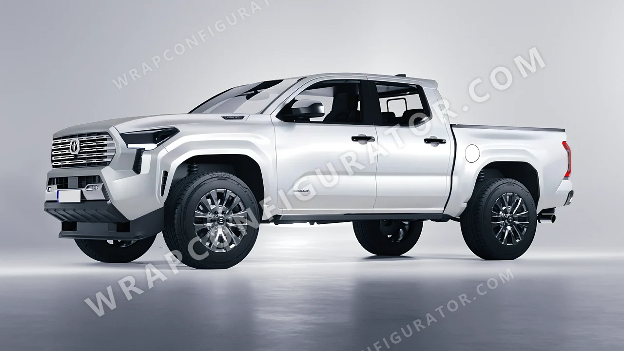 Grey Toyota Tacoma 2024 wrapped in Inozetek Dynamic PPF Silver DPPF803