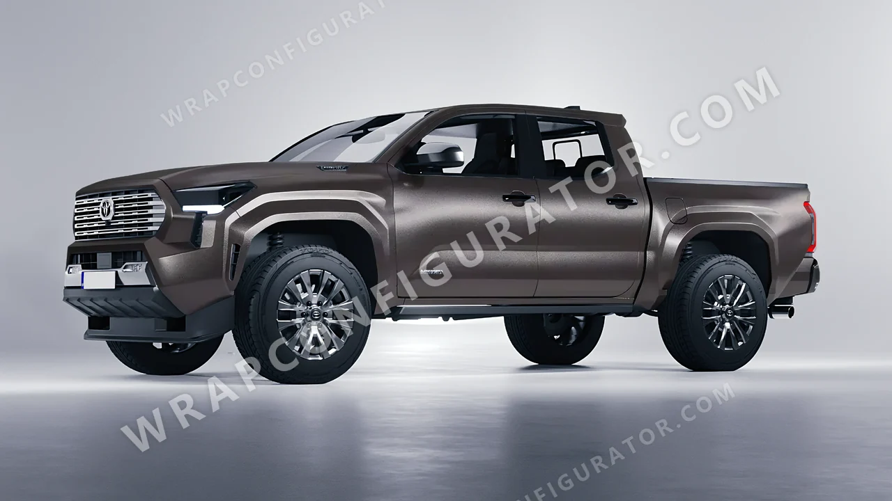 Grey Toyota Tacoma 2024 wrapped in Inozetek Dynamic PPF Tungsten Grey DPPF811