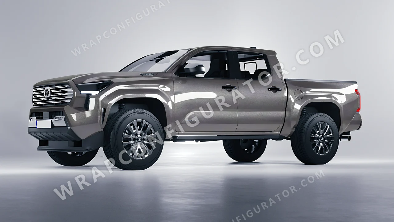 Grey Toyota Tacoma 2024 wrapped in ORACAL Grey Cast Iron 970RA-935G