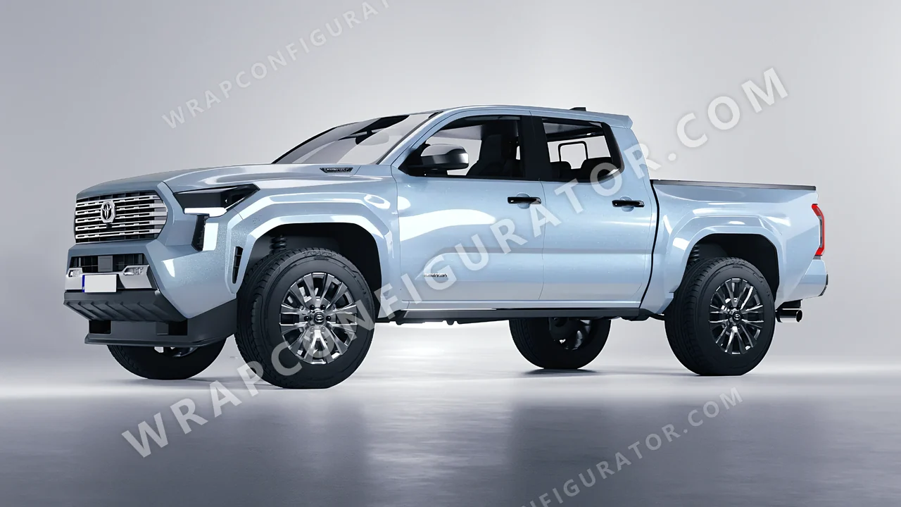 Grey Toyota Tacoma 2024 wrapped in ORACAL Millennium Grey 970RA-793G