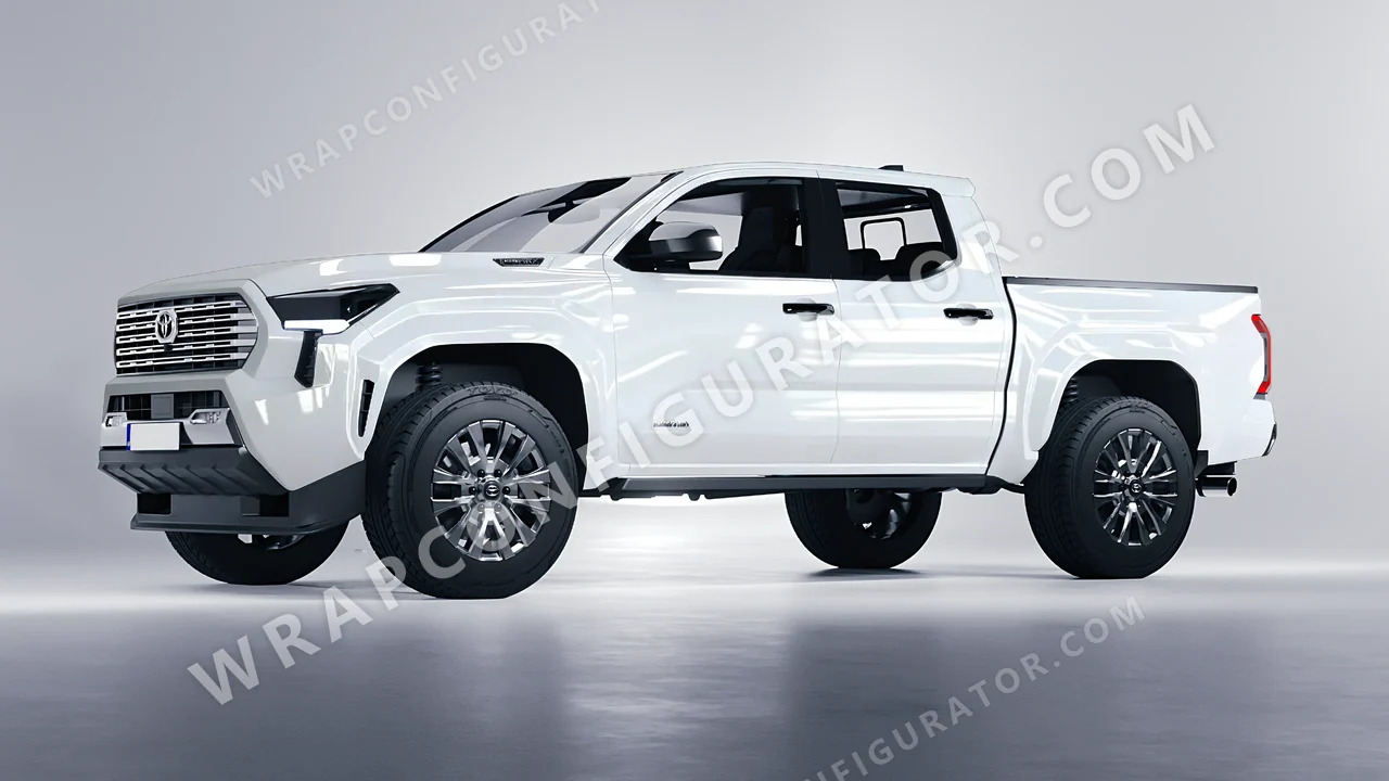 Grey Toyota Tacoma 2024 wrapped in ORACAL Stone Grey 970RA-711G