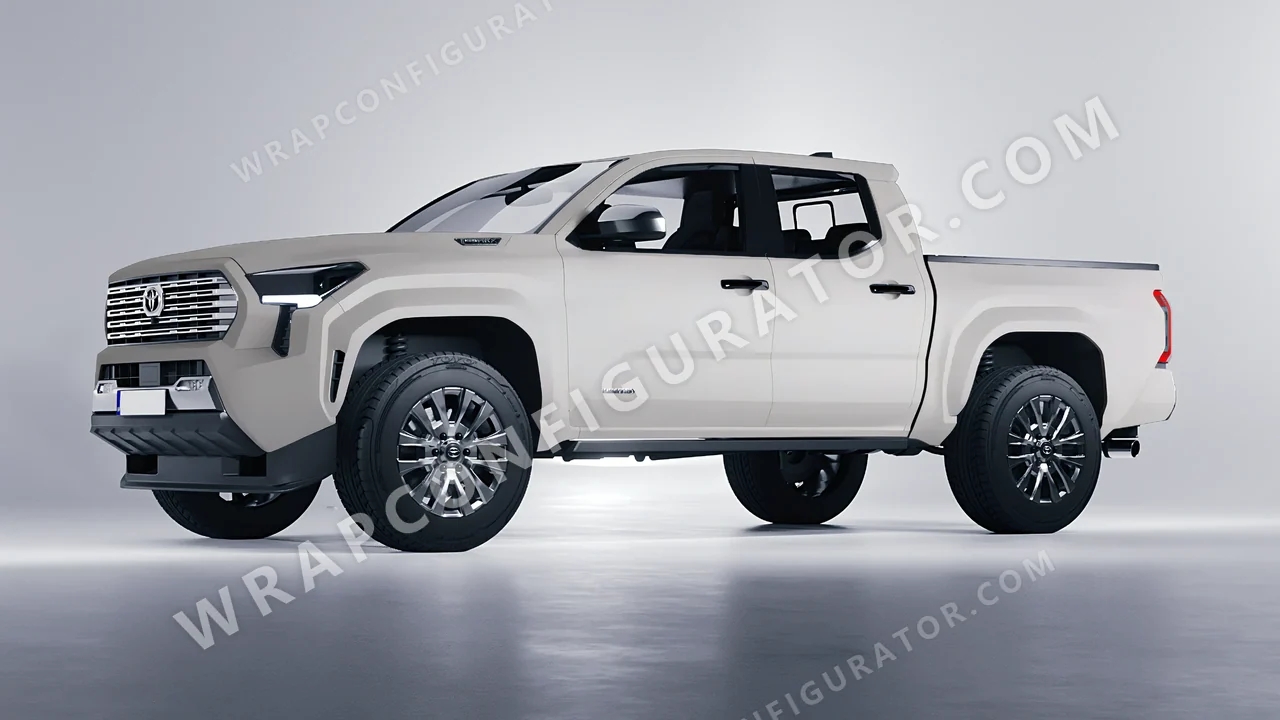 Grey Toyota Tacoma 2024 wrapped in ORACAL Telegrey 970RA-076M
