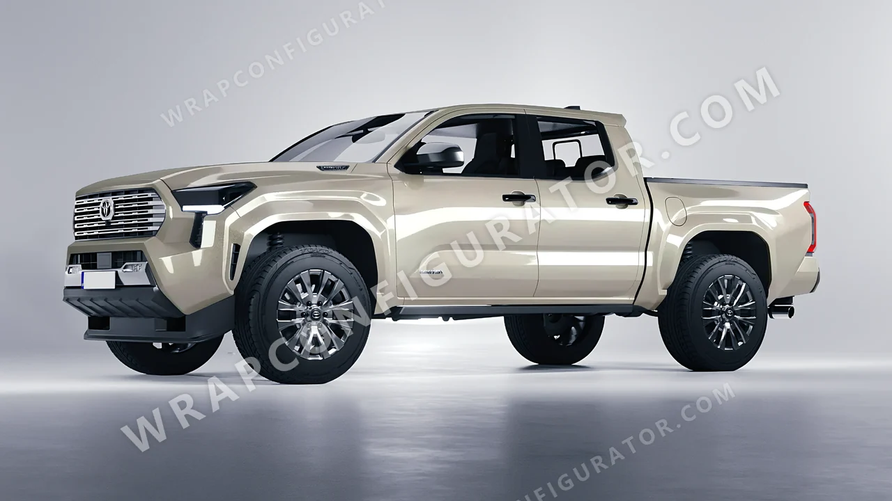 Grey Toyota Tacoma 2024 wrapped in ORACAL Zinc 970RA-934G