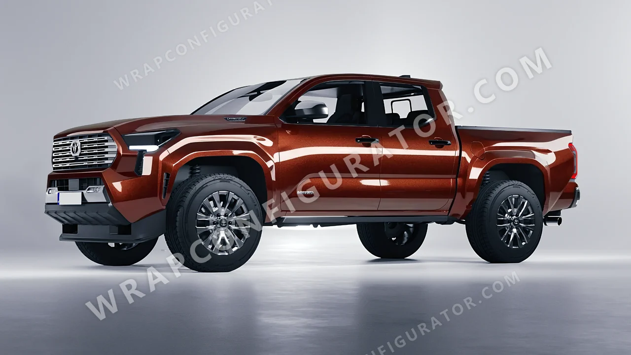 Orange Toyota Tacoma 2024 wrapped in Colourshield PPF by HyperPro Copper HGM77-P
