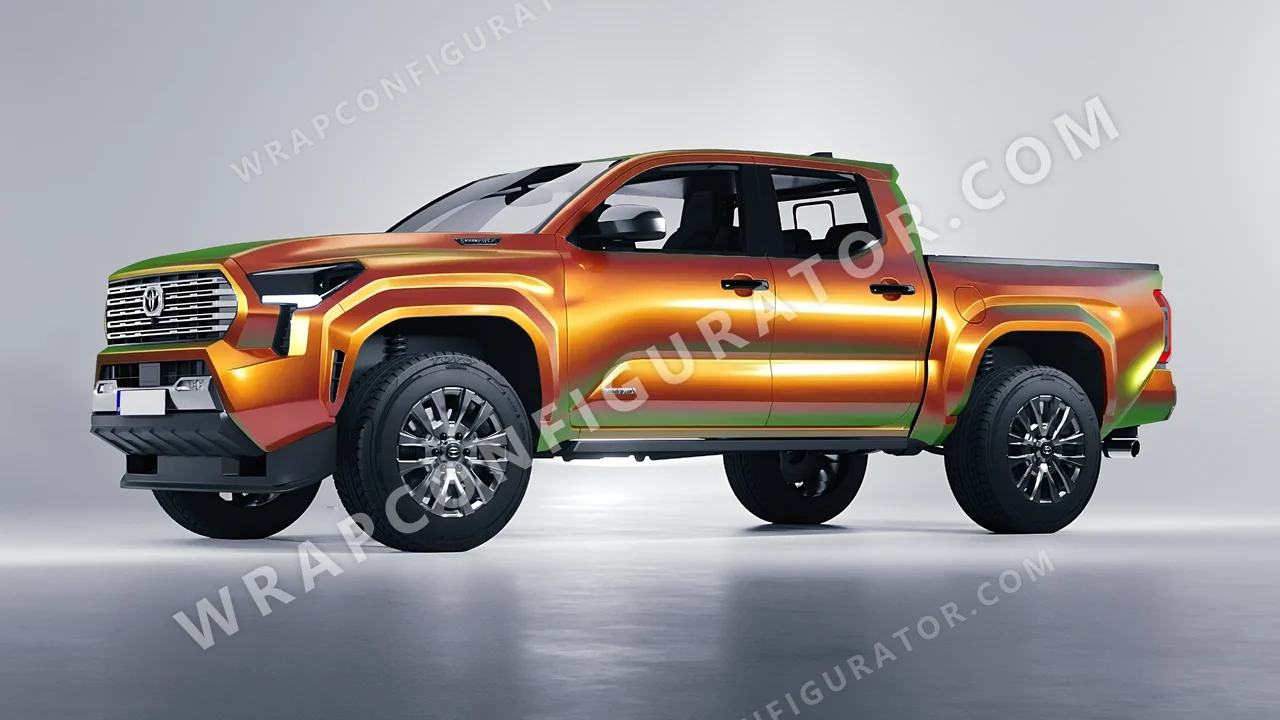Orange Toyota Tacoma 2024 wrapped in Colourshield PPF by HyperPro Dawn Orange GB04-P