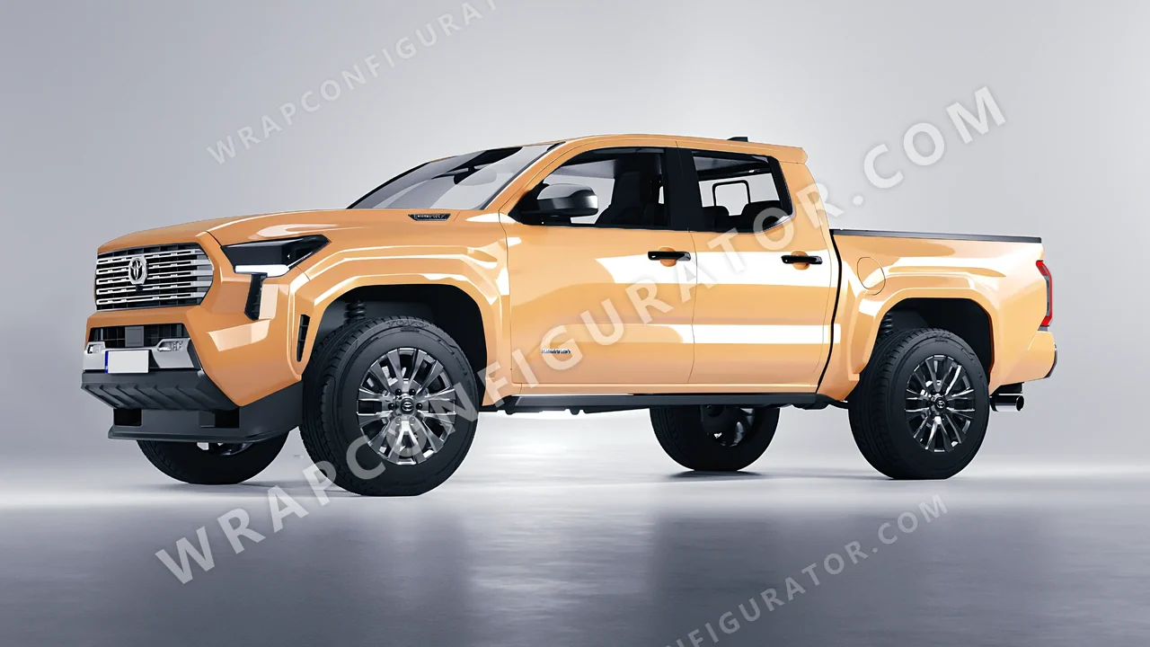 Orange Toyota Tacoma 2024 wrapped in ORACAL Copper Kiss 970RA-313G