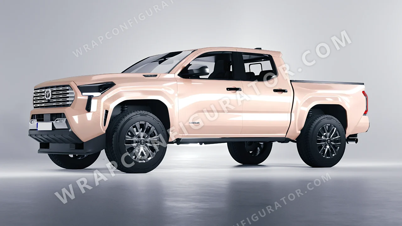 Pink Toyota Tacoma 2024 wrapped in Colourshield PPF by HyperPro Champagne Pink HGM73-P