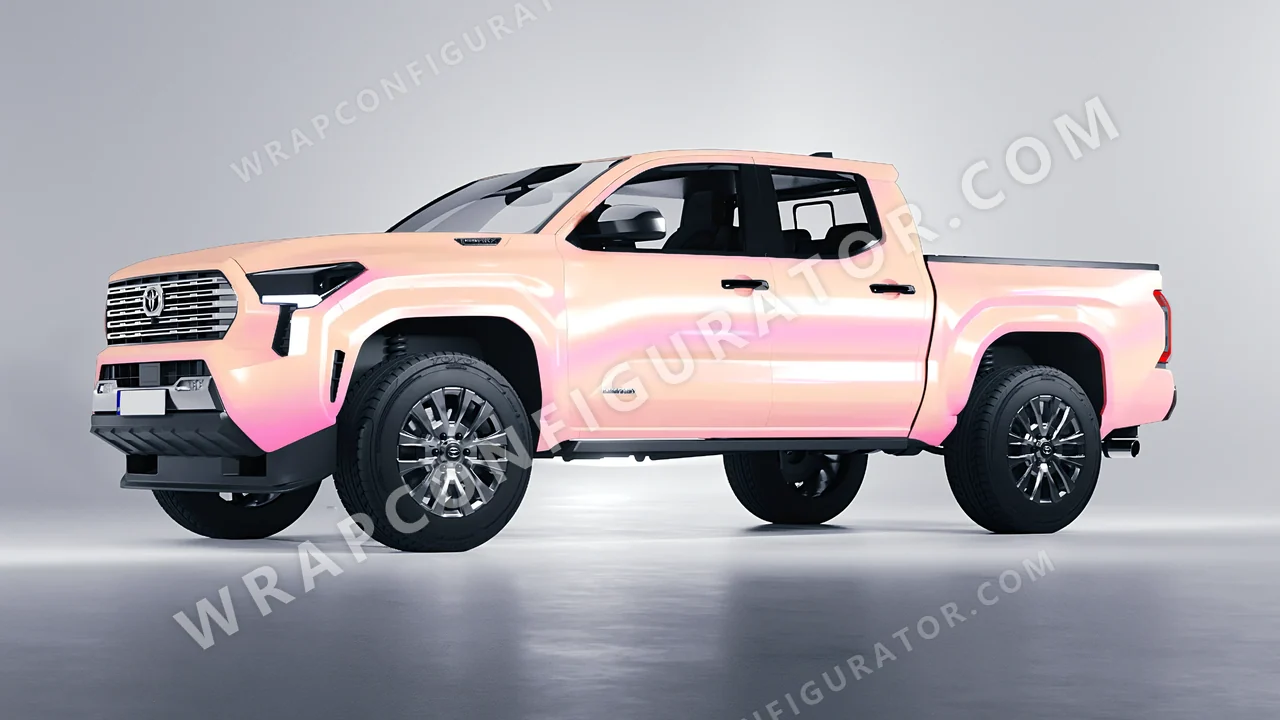 Pink Toyota Tacoma 2024 wrapped in Colourshield PPF by HyperPro Pink CGM03-P