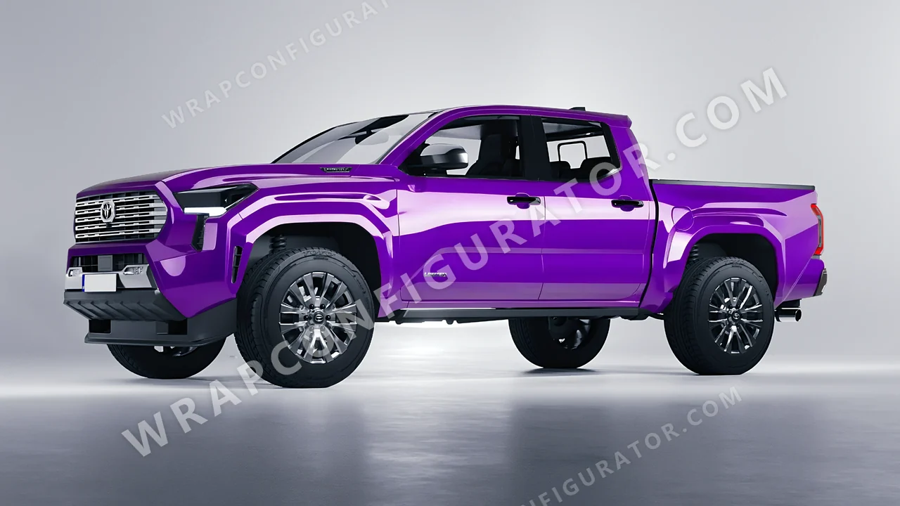 Purple Toyota Tacoma 2024 wrapped in 3M Plum Explosion 2.0 HGP258