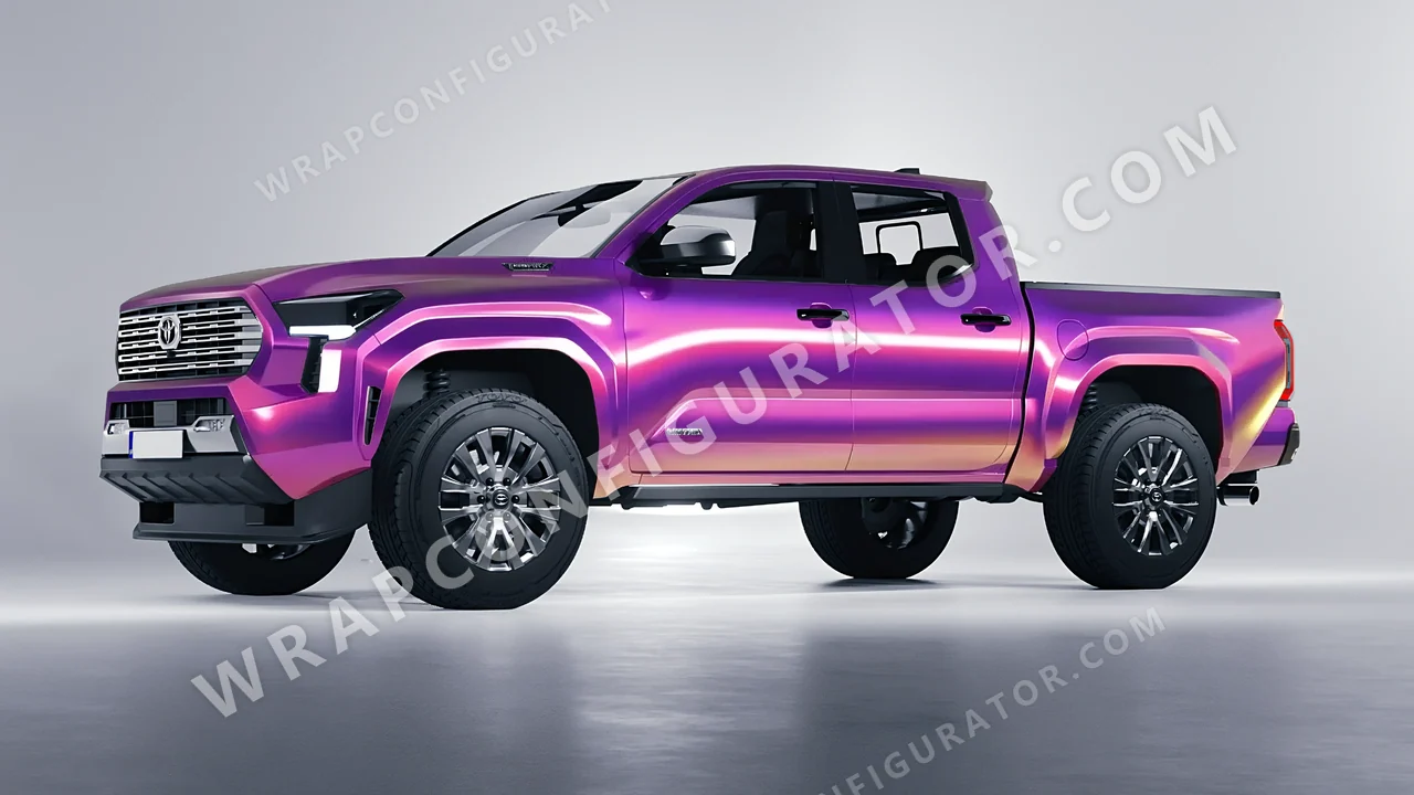 Purple Toyota Tacoma 2024 wrapped in Colourshield PPF by HyperPro Afterglow Purple GB03-P