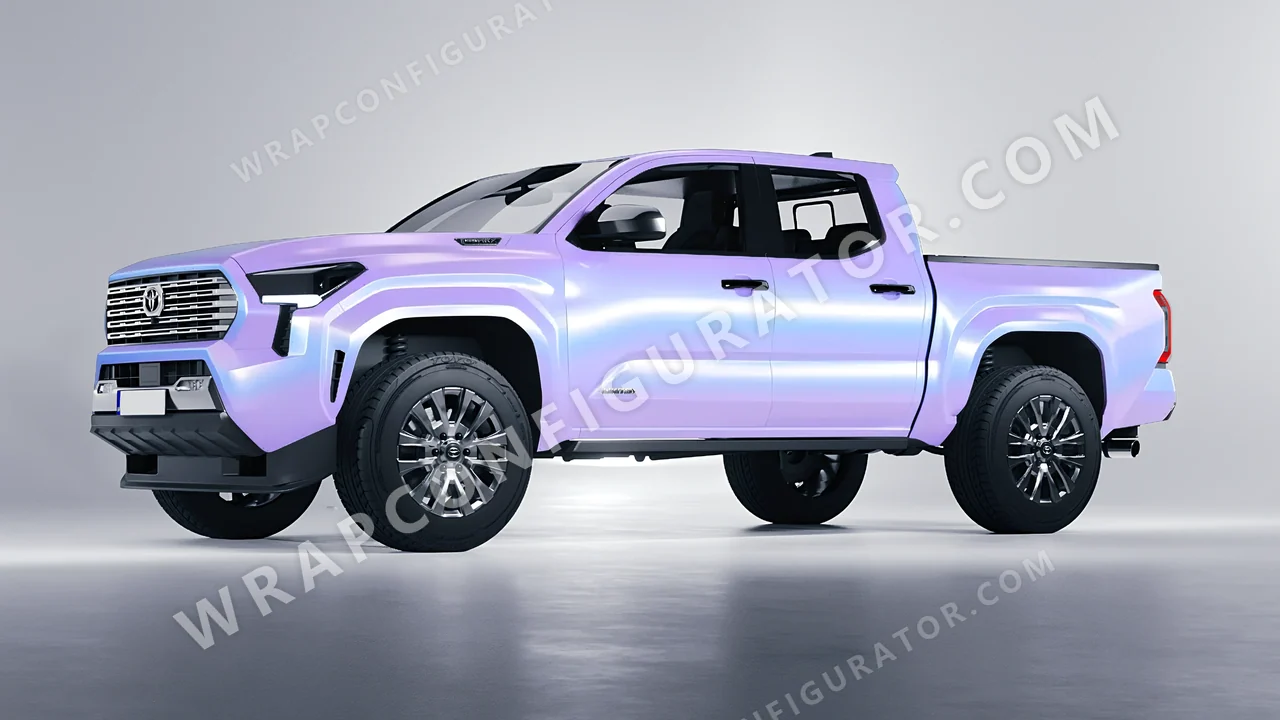 Purple Toyota Tacoma 2024 wrapped in Colourshield PPF by HyperPro Aurora Purple CGM08-P