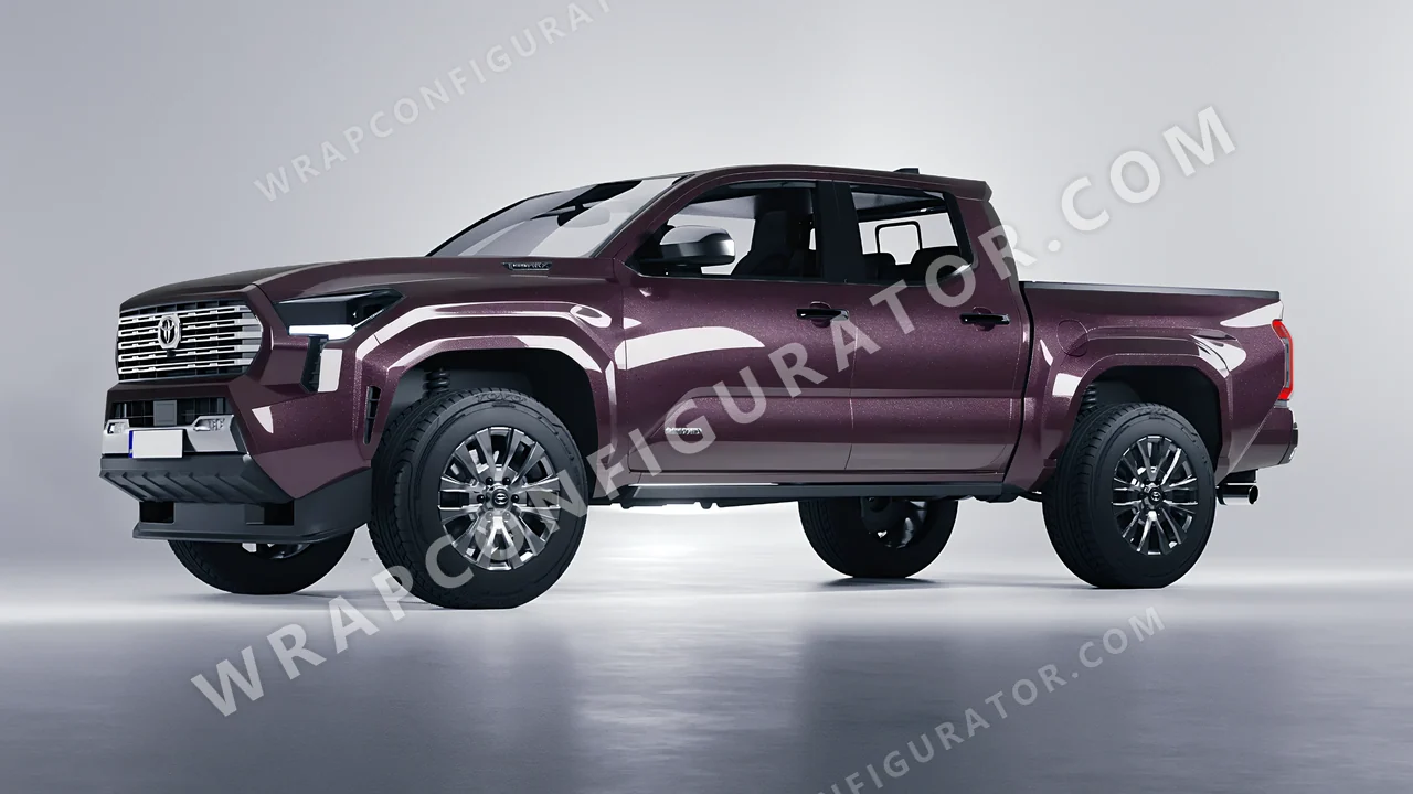 Purple Toyota Tacoma 2024 wrapped in Colourshield PPF by HyperPro Faded Purple GAF57-P
