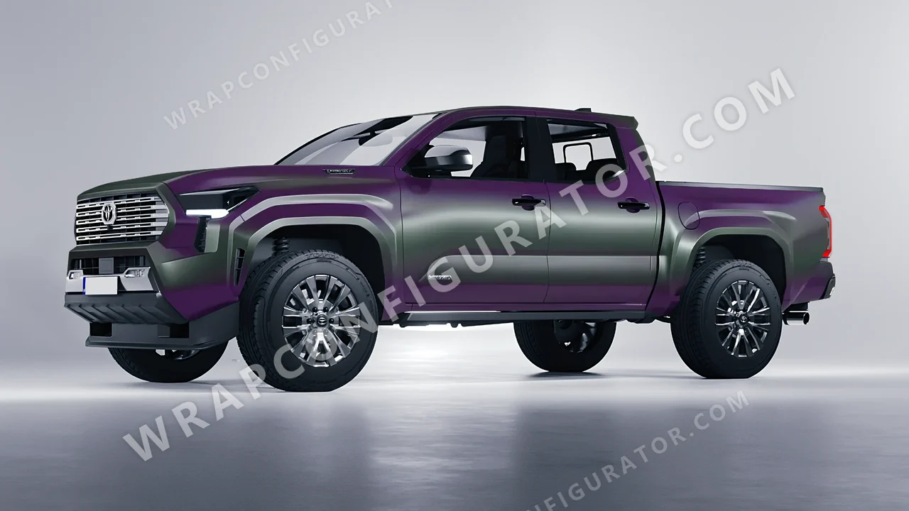 Purple Toyota Tacoma 2024 wrapped in Colourshield PPF by HyperPro Gray/Purple MSF47-P