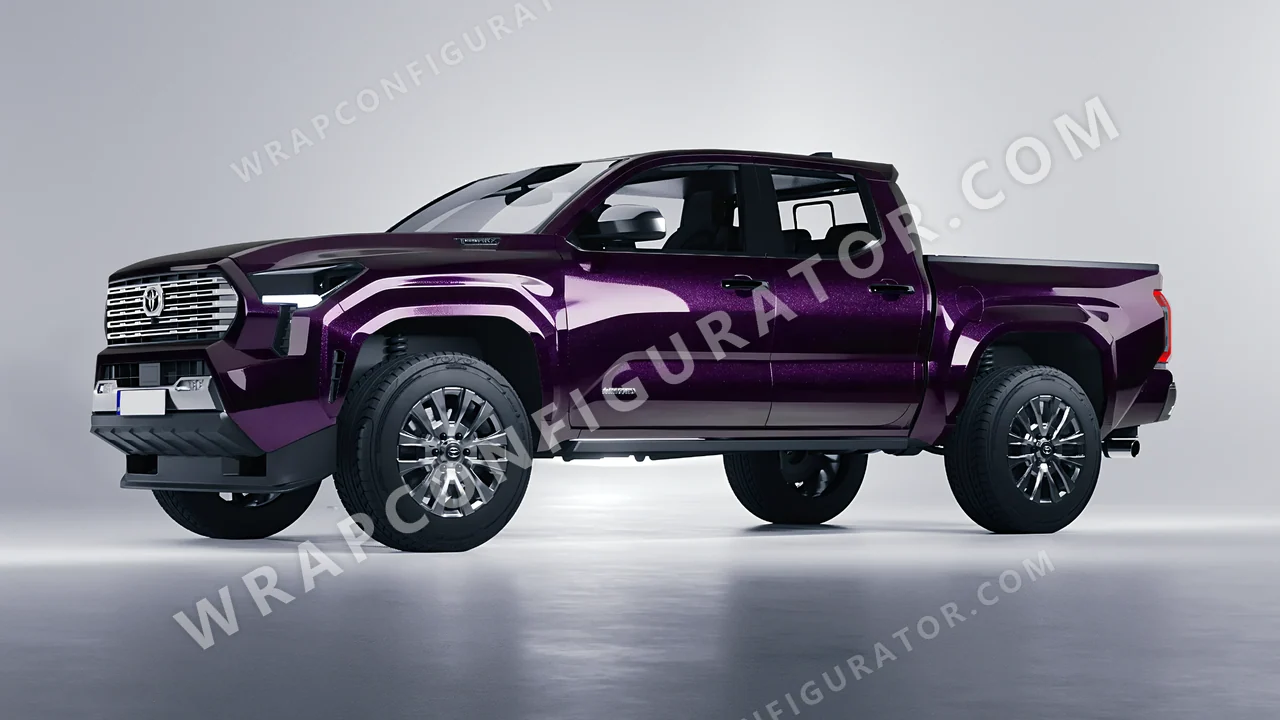 Purple Toyota Tacoma 2024 wrapped in Colourshield PPF by HyperPro Midnight Purple GAF47-P