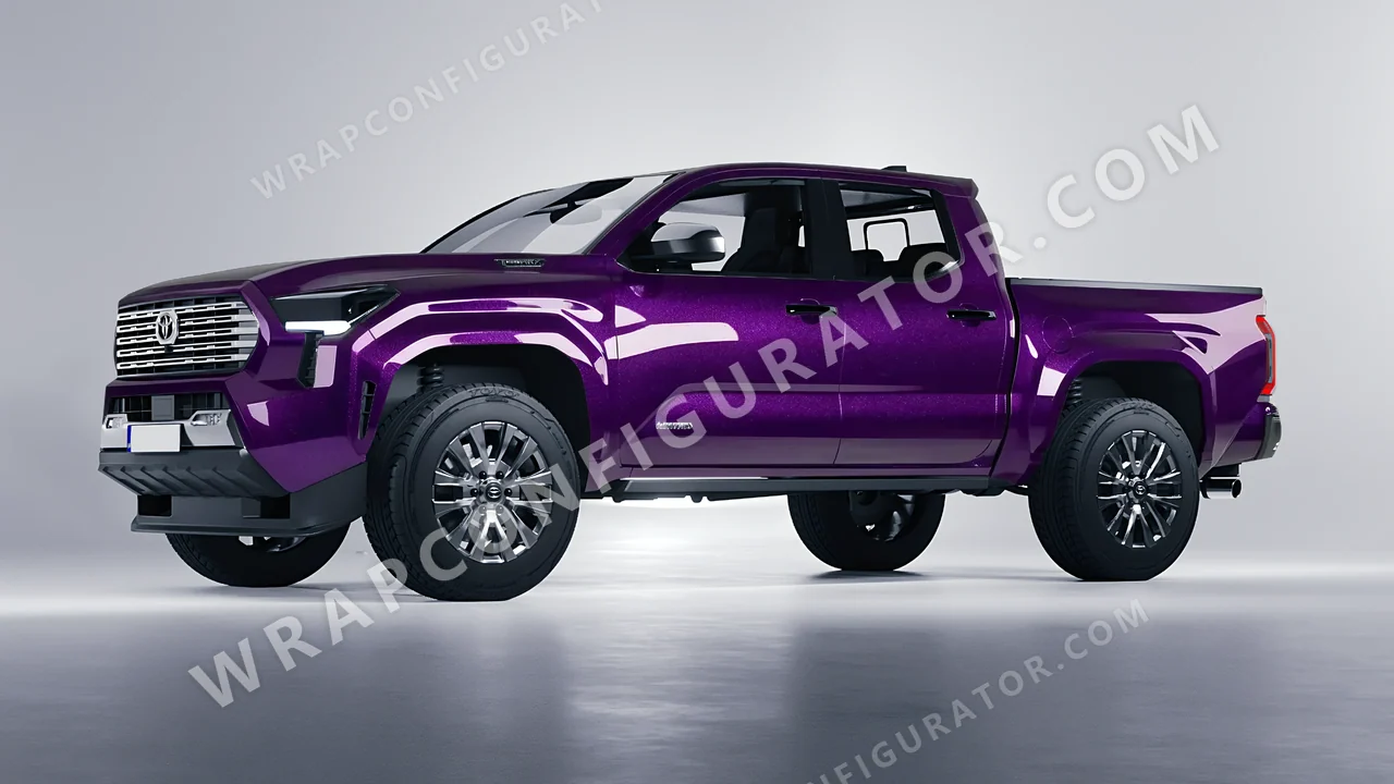 Purple Toyota Tacoma 2024 wrapped in Colourshield PPF by HyperPro Midnight Purple HGM42-P