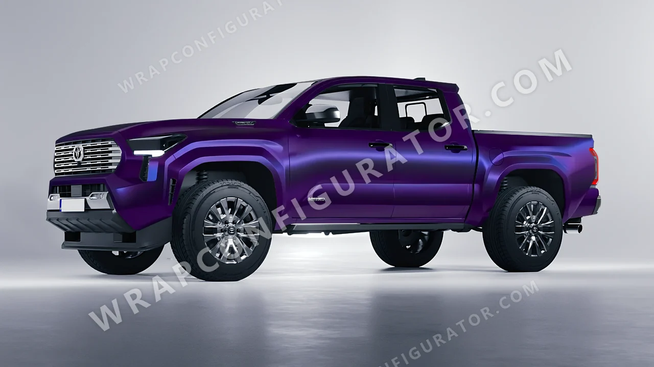 Purple Toyota Tacoma 2024 wrapped in Colourshield PPF by HyperPro Midnight Purple MSF52-P