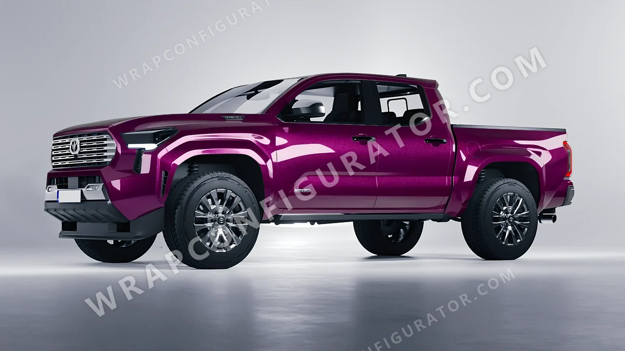 Purple Toyota Tacoma 2024 wrapped in Colourshield PPF by HyperPro Mulberry Purple HGM80-P