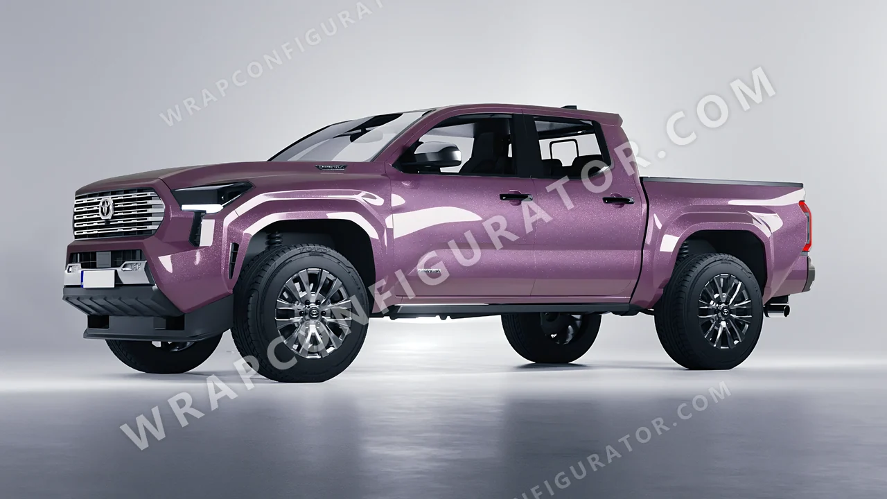 Purple Toyota Tacoma 2024 wrapped in Colourshield PPF by HyperPro Smoke Purple GAF22-P