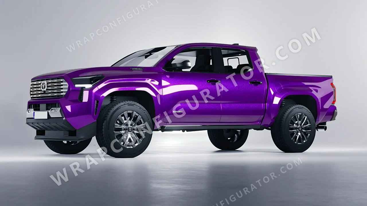 Purple Toyota Tacoma 2024 wrapped in Colourshield PPF by HyperPro Velour Purple HGM78-P