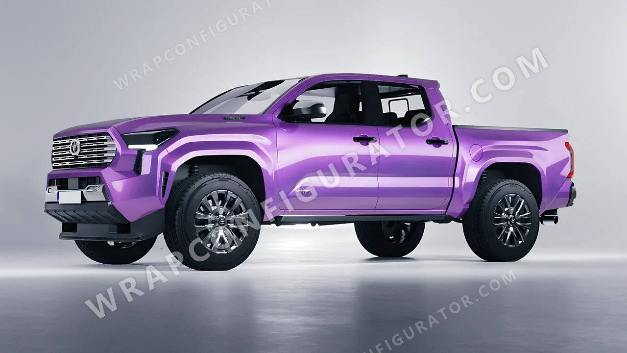Purple Toyota Tacoma 2024 wrapped in KPMF Violet Haze K75473