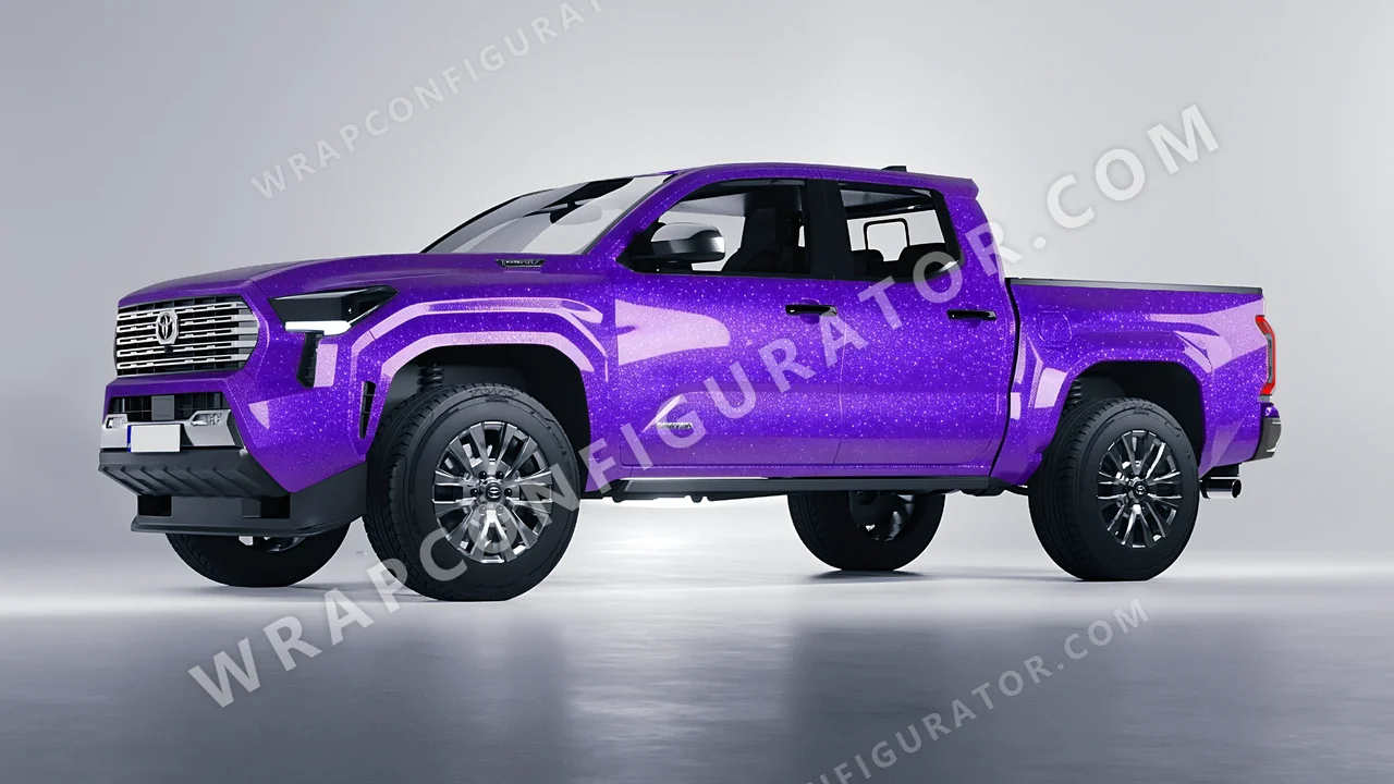 Purple Toyota Tacoma 2024 wrapped in ORACAL Enchanted Violet 970RA-185G