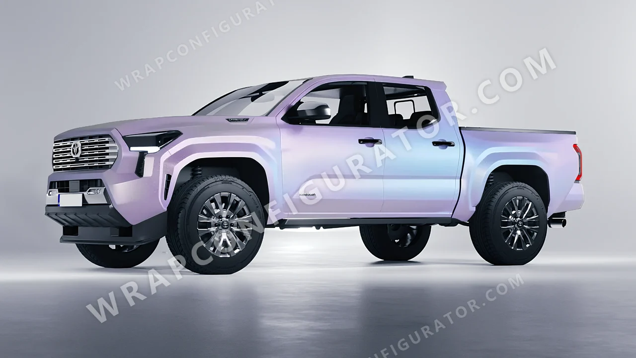Purple Toyota Tacoma 2024 wrapped in ORACAL Matt Amethyst 970RA-316M