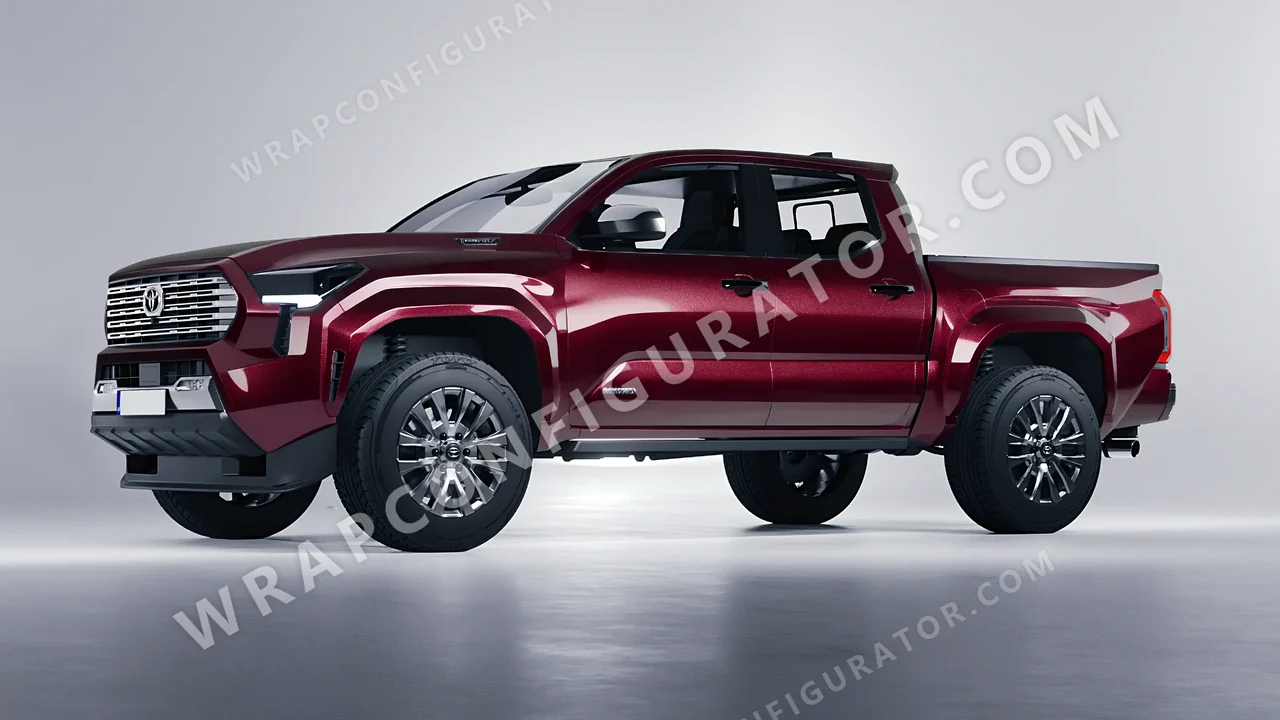 Red Toyota Tacoma 2024 wrapped in Colourshield PPF by HyperPro Barn Red HGM20-P
