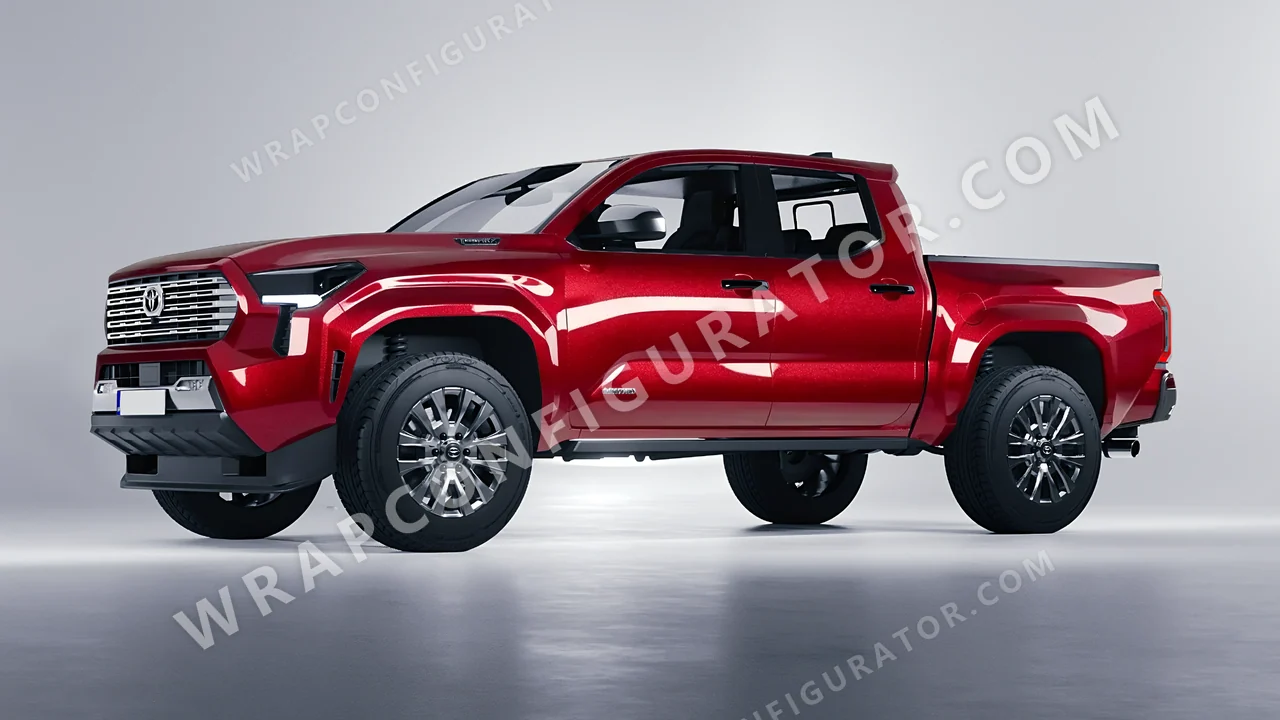 Red Toyota Tacoma 2024 wrapped in Colourshield PPF by HyperPro Bright Red HGM34-P
