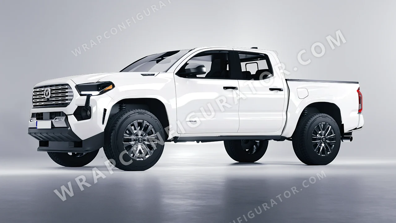 White Toyota Tacoma 2024 wrapped in Avery Dennison White SW900-101-O
