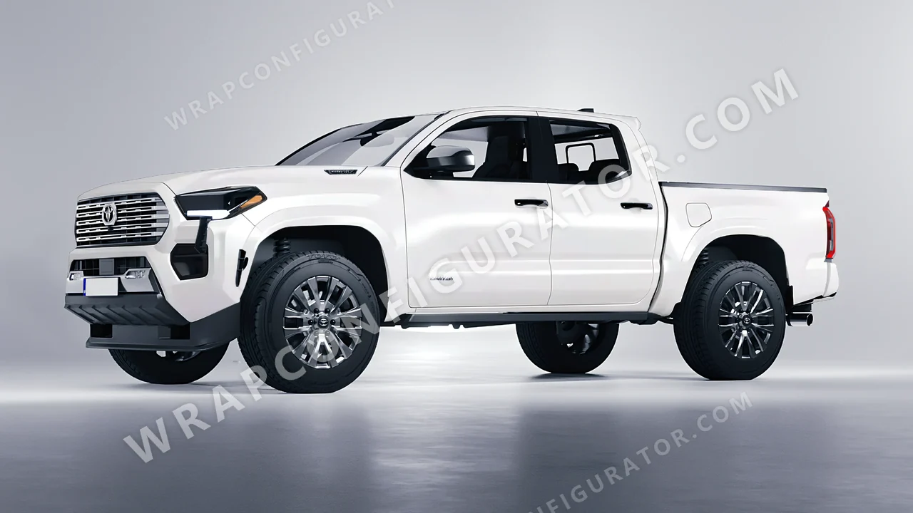 White Toyota Tacoma 2024 wrapped in Avery Dennison White SW900-116-O