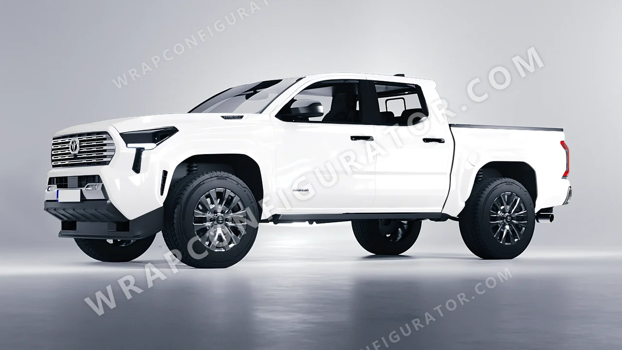 White Toyota Tacoma 2024 wrapped in Colourshield PPF by HyperPro White HGF02-P