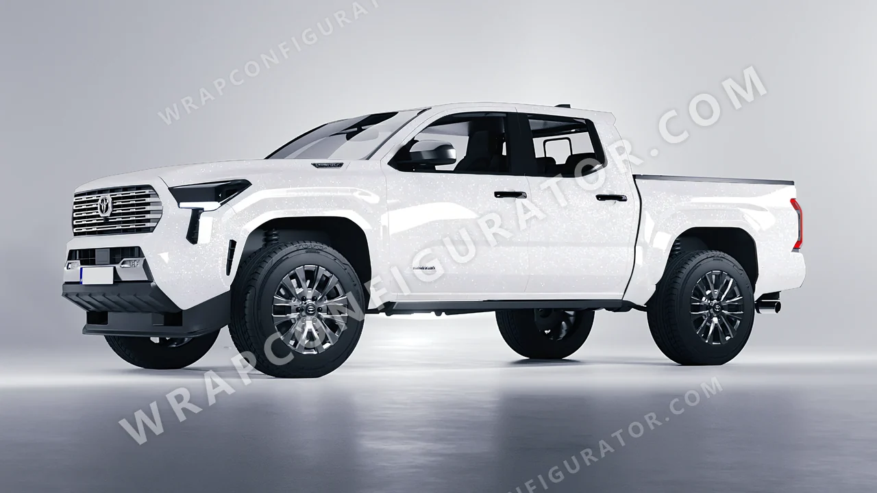 White Toyota Tacoma 2024 wrapped in Colourshield PPF by HyperPro White MDF02-P