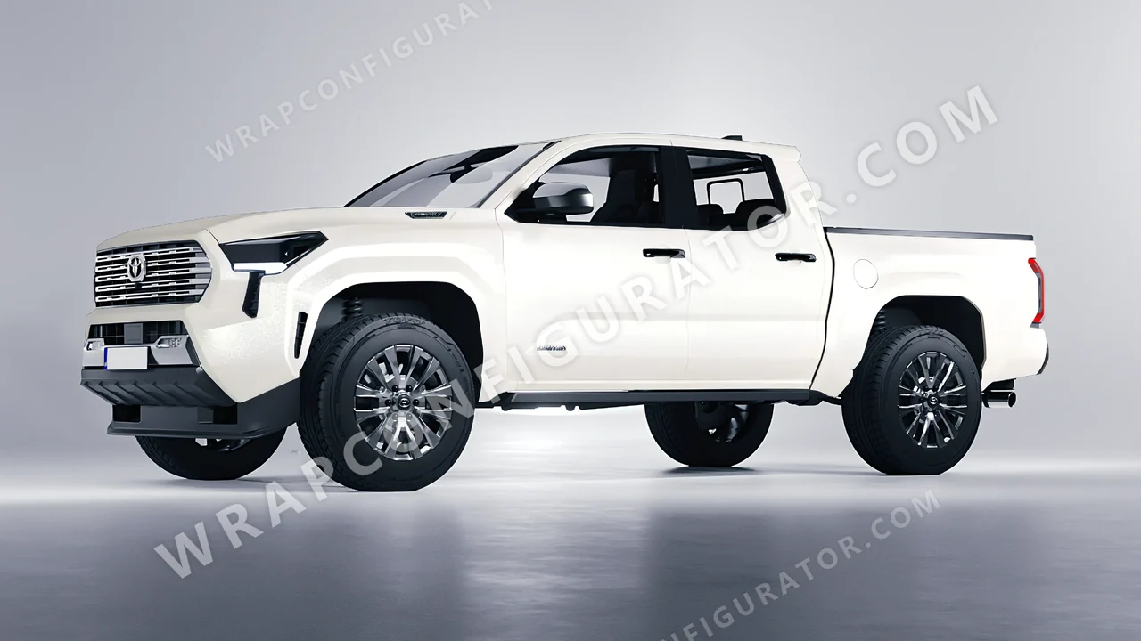 White Toyota Tacoma 2024 wrapped in Colourshield PPF by HyperPro White MF14-P