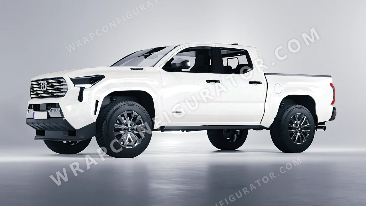 White Toyota Tacoma 2024 wrapped in Colourshield PPF by HyperPro White SF003-P