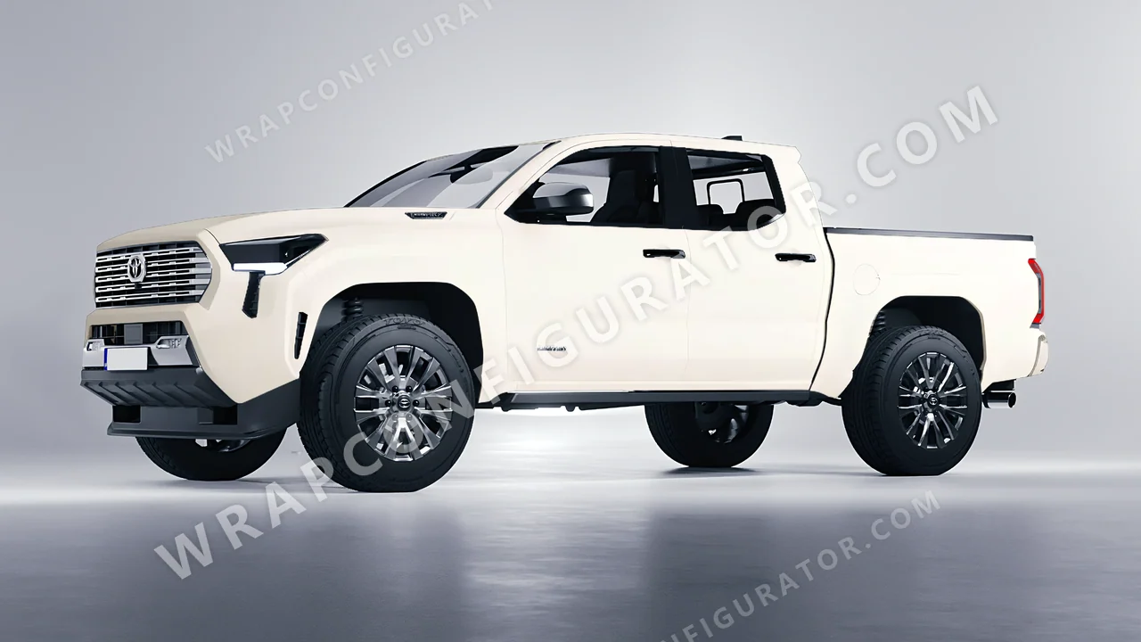White Toyota Tacoma 2024 wrapped in Colourshield PPF by HyperPro White SMF03-P