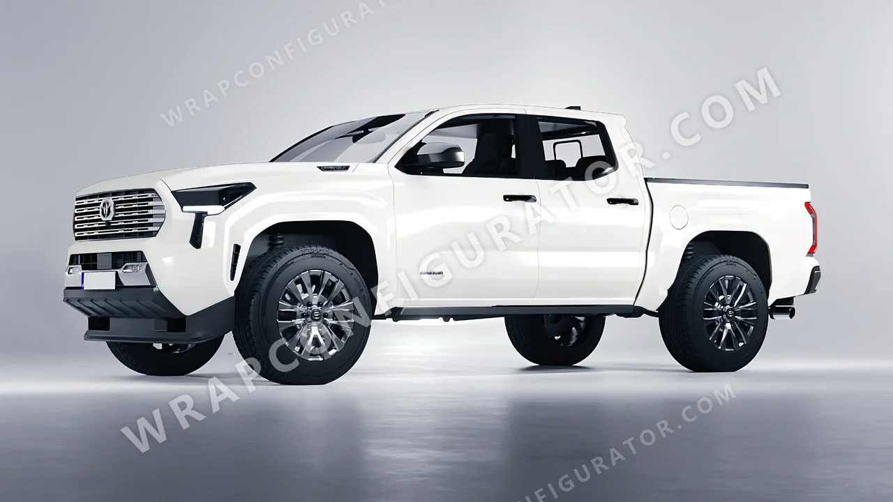 White Toyota Tacoma 2024 wrapped in Colourshield PPF by HyperPro White SMF37-P