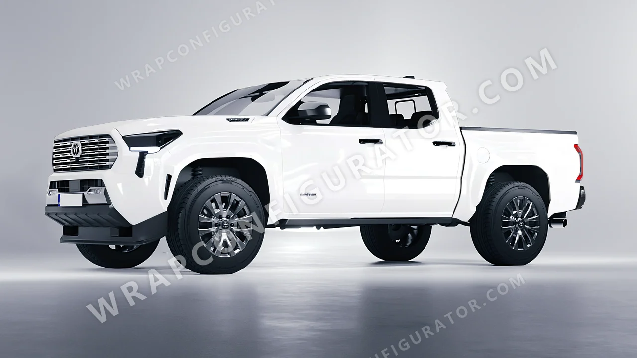 White Toyota Tacoma 2024 wrapped in Inozetek Dynamic PPF Champion White DPPF920