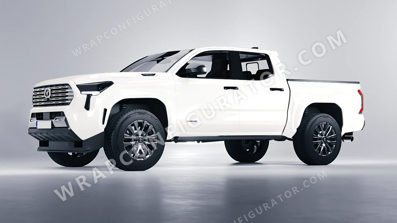 White Toyota Tacoma 2024 wrapped in Inozetek Dynamic PPF Championship White DPPF702