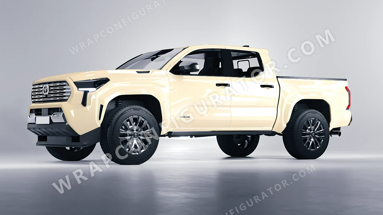 White Toyota Tacoma 2024 wrapped in Inozetek Dynamic PPF The Boring White TBC101