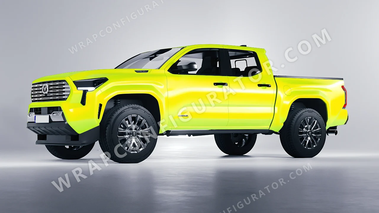 Yellow Toyota Tacoma 2024 wrapped in Colourshield PPF by HyperPro Yellow GSF01-P